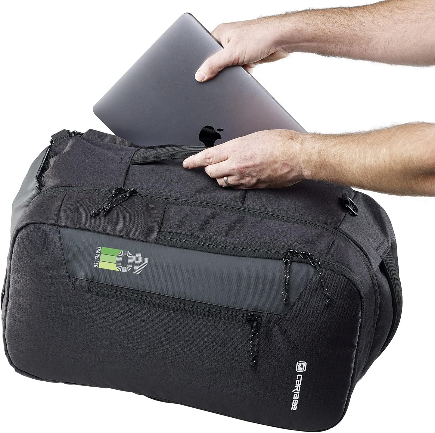 Caribee Traveller 40L Carry-On laptop Backpack 56x32x22cm (22x12x9") 1.2kg Black