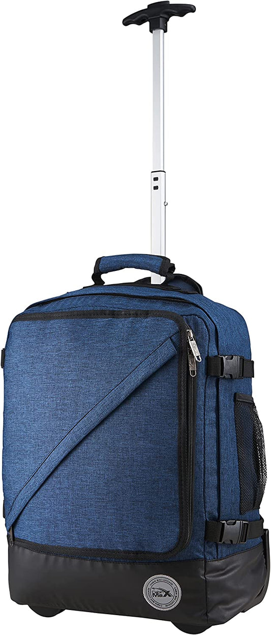 No Tag! Cabin Max Greenwich 30L 18x14x8" (45x36x20cm) Hybrid Trolley Backpack (Atlantic Blue)