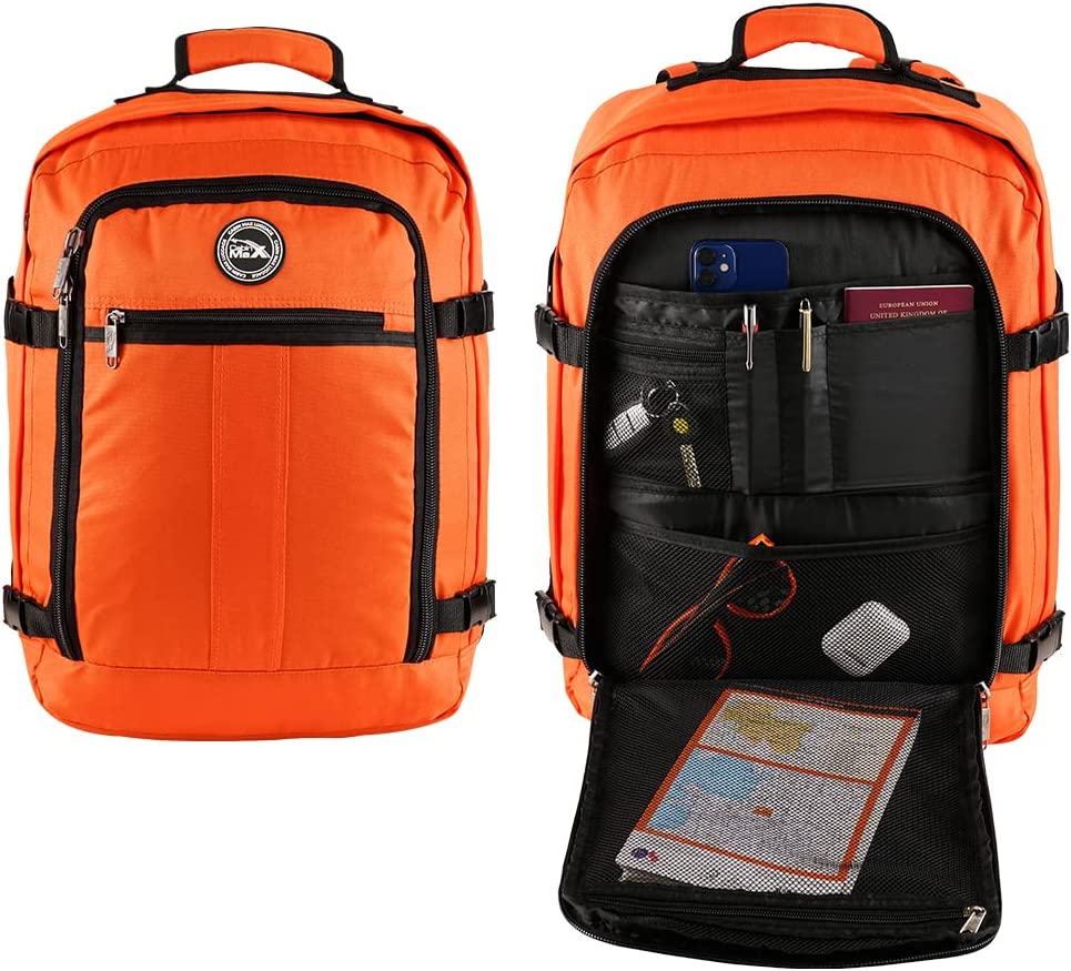 Cabin Max Metz 30L 18x14x8" (45x36x20cm) Cabin Backpack (Orange)