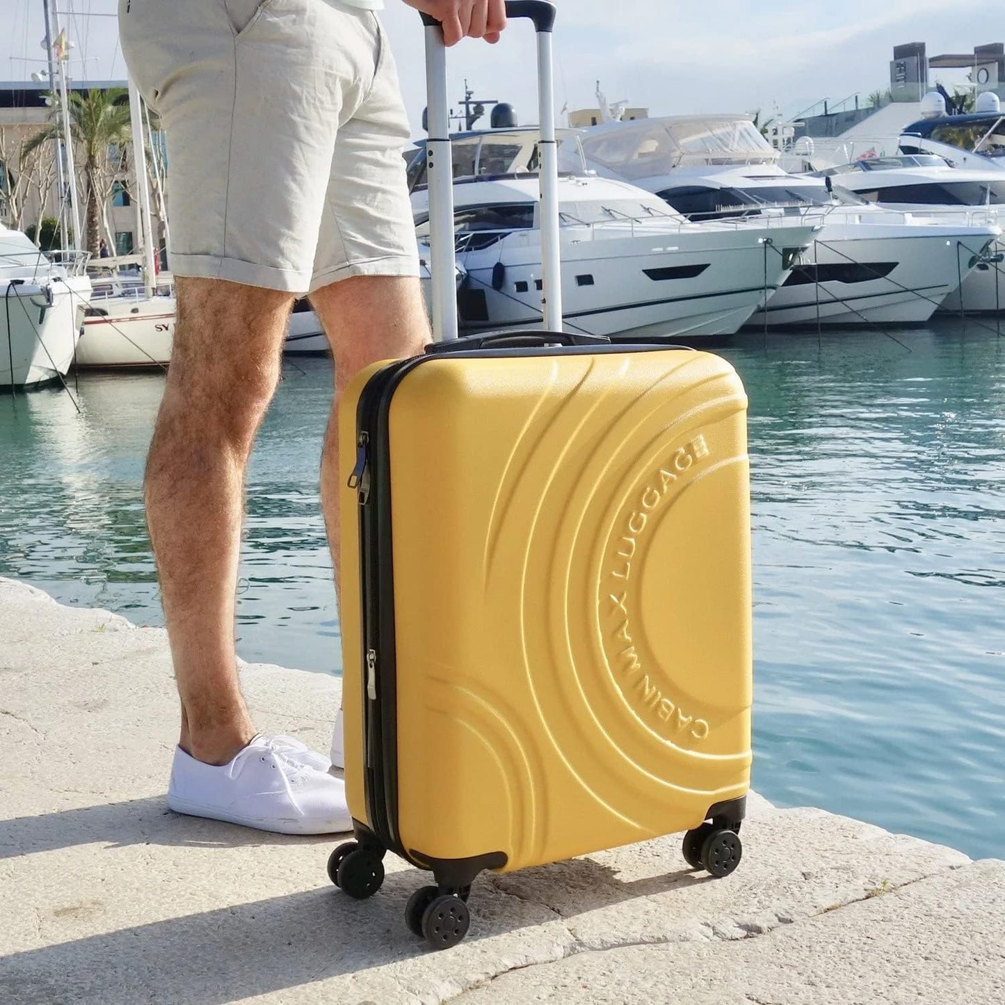 Cabin Max Velocity 22x16x8/10" (55x40x20/25cm) Expandable Cabin Trolley (Yellow)