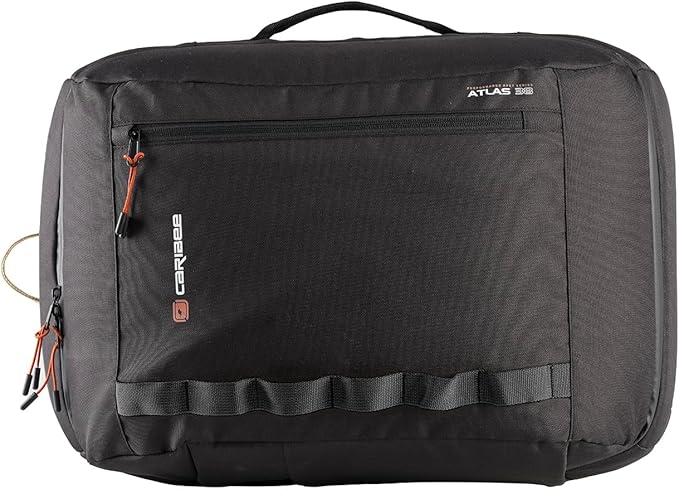Caribee Atlas RPET Carry-On laptop Backpack 38L 50x32x23cm (20x12x9") 1kg Black