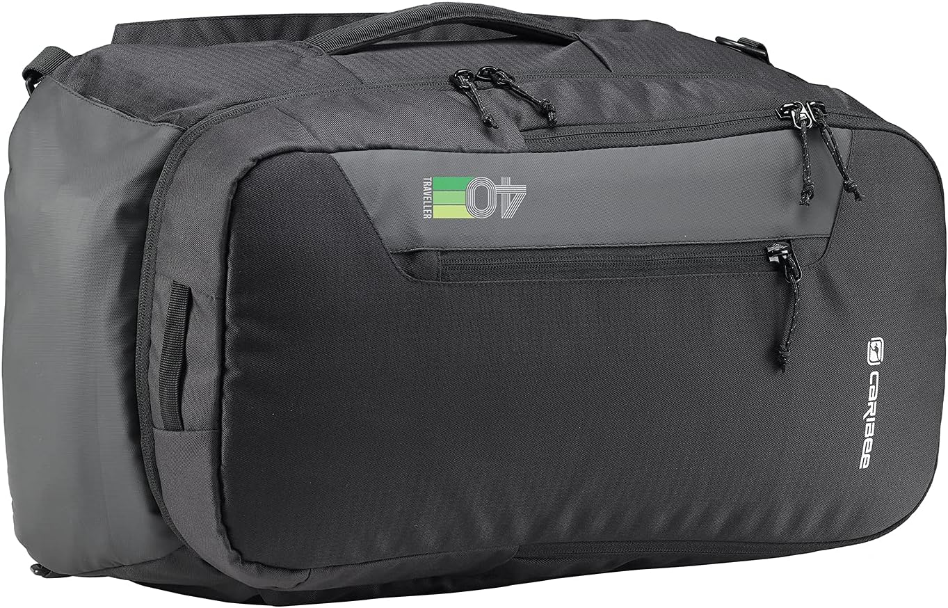 Caribee Traveller 40L Carry-On laptop Backpack, 56x32x22cm (22x12x9inch) 1.2kg (Black)