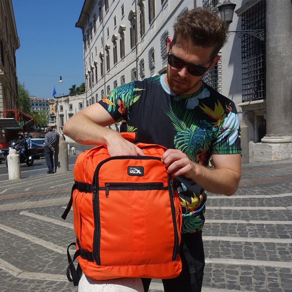 Cabin Max Metz 30L 18x14x8" (45x36x20cm) Cabin Backpack (Orange)