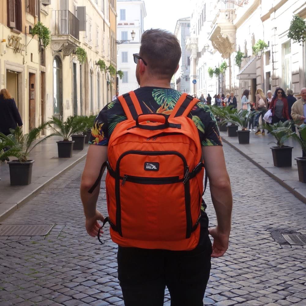 Cabin Max Metz 30L 18x14x8" (45x36x20cm) Cabin Backpack (Orange)