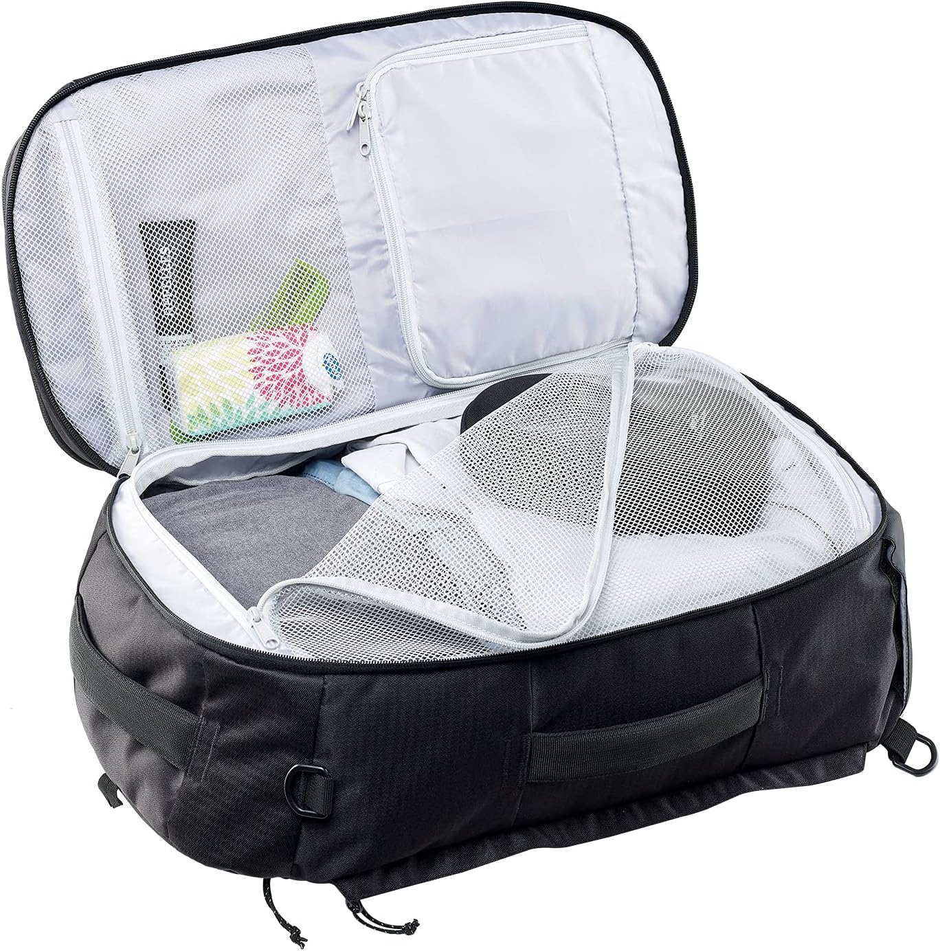 Caribee Traveller 40L Carry-On laptop Backpack, 56x32x22cm (22x12x9inch) 1.2kg (Black)