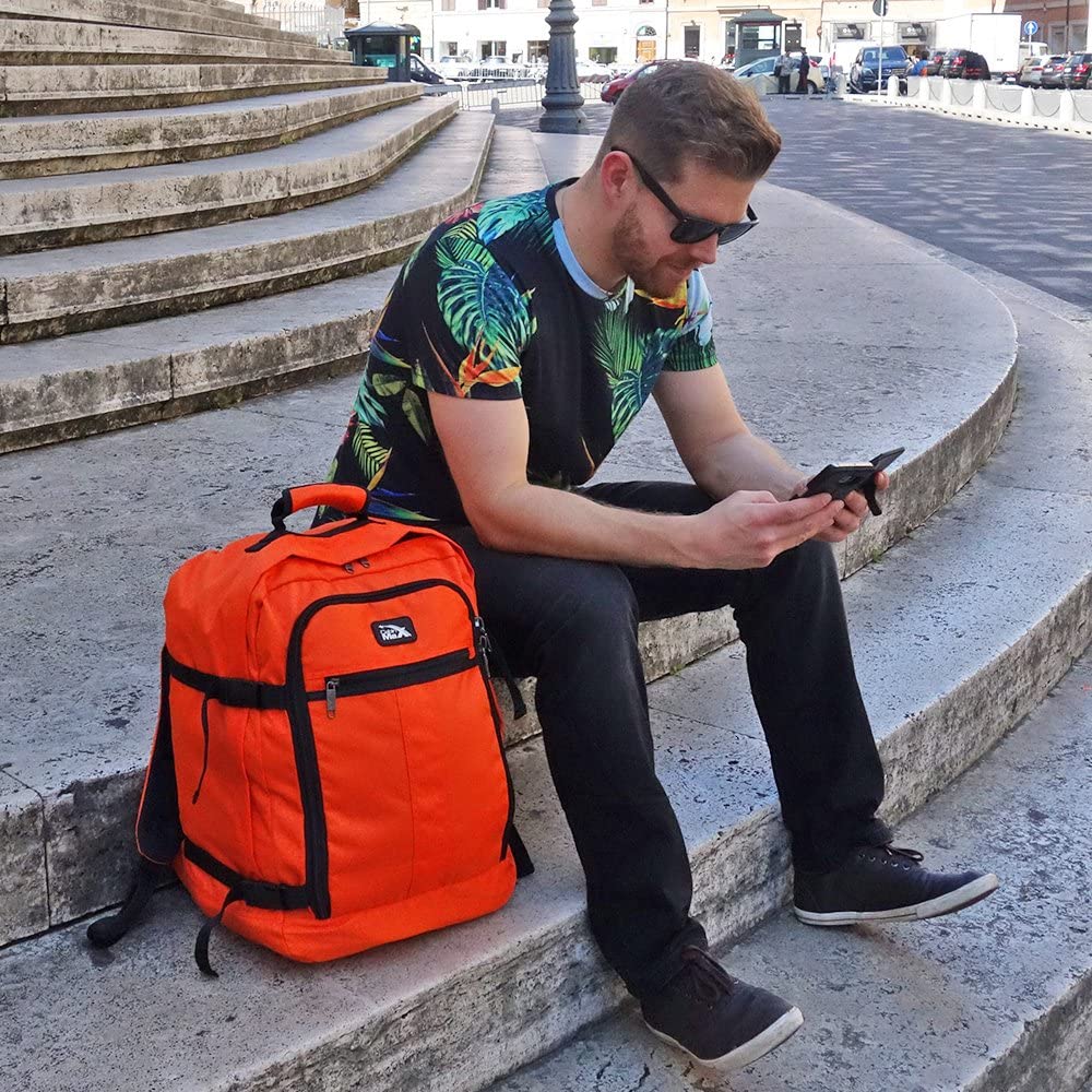 Cabin Max Metz 30L 18x14x8" (45x36x20cm) Cabin Backpack (Orange)
