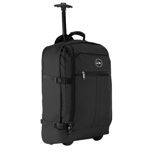 Cabin Max Lyon 22x16x8" (55x40x20cm) Cabin Trolley Backpack (Black)