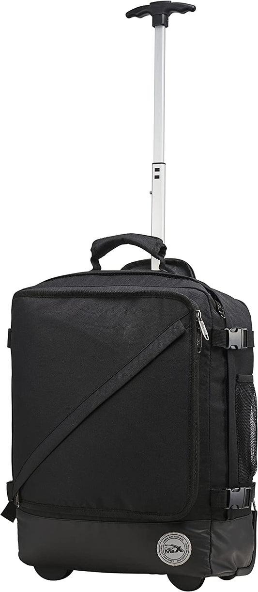 Cabin Max Greenwich 30L 18x14x8" (45x36x20cm) Hybrid Trolley Backpack (Black)