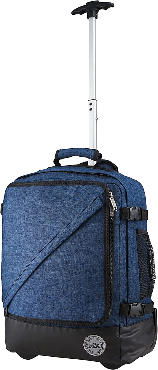 Cabin Max Greenwich 30L 18x14x8" (45x36x20cm) Hybrid Trolley Backpack (Atlantic Blue)