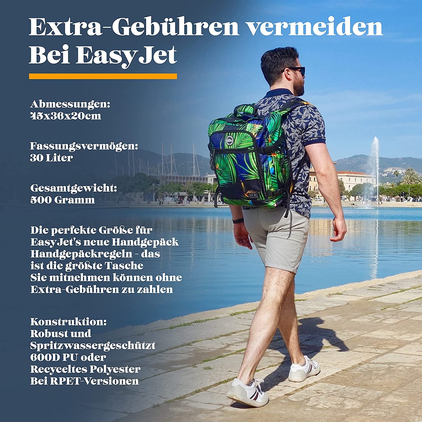 Cabin Max Metz 30L 18x14x8" (45x36x20cm) Cabin Backpack (Apache Grey)