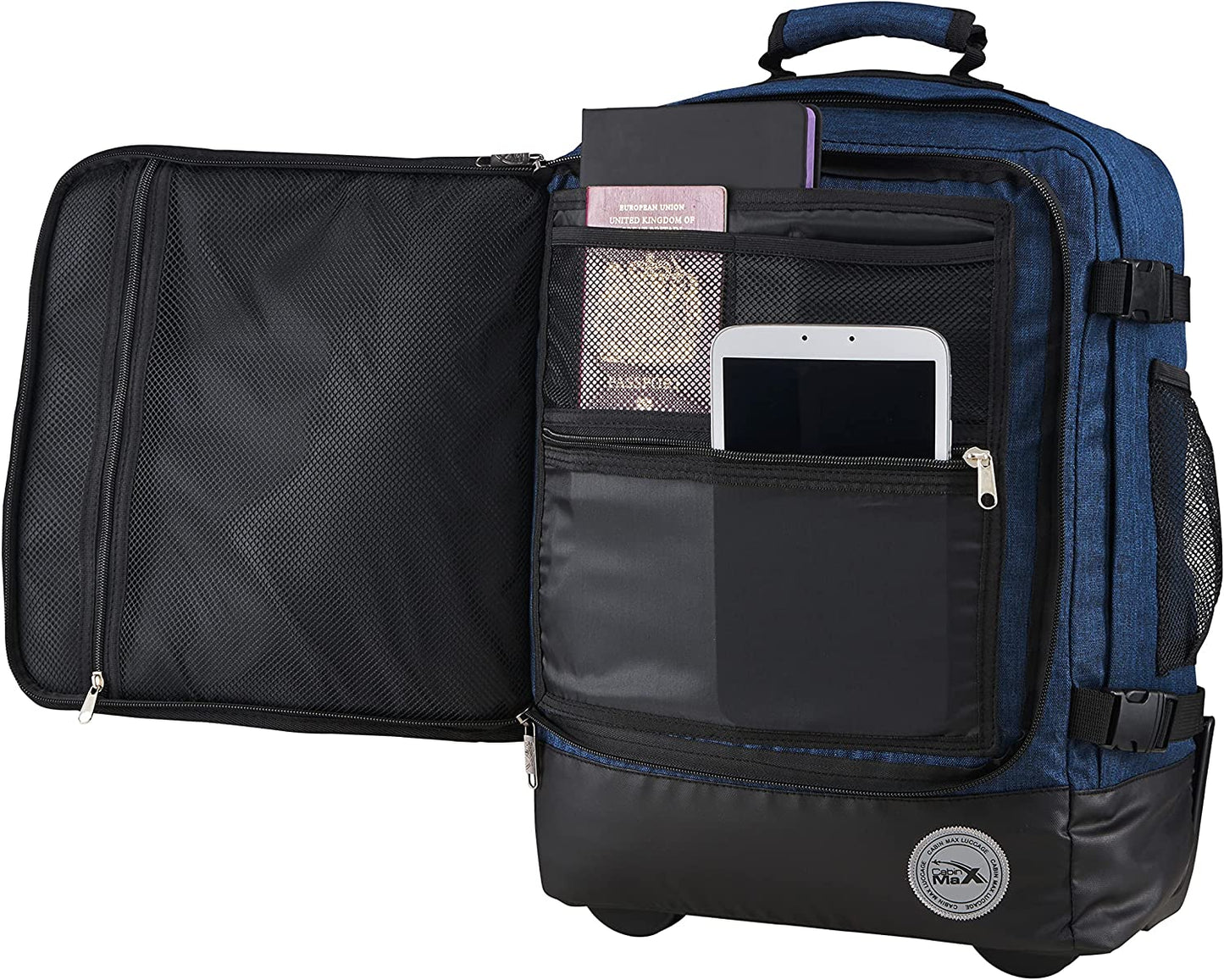 Cabin Max Greenwich 30L 18x14x8" (45x36x20cm) Hybrid Trolley Backpack (Atlantic Blue)