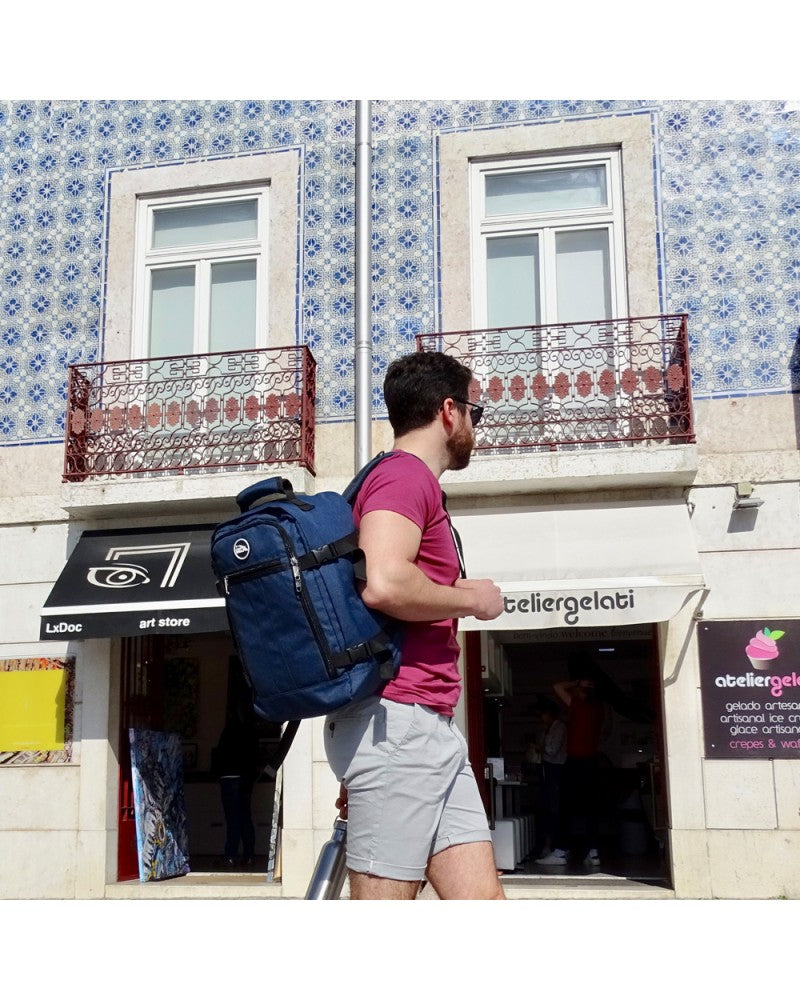 Cabin Max Metz 20L Stowaway 16x10x8" (40x25x20cm) Cabin Backpack (Navy)