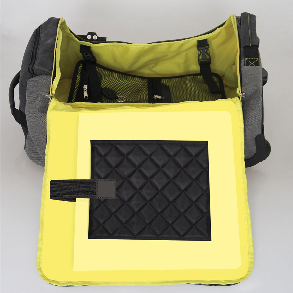 Cabin Max Manhattan Trolley Backpack Hybrid Cabin Bag 55x40x20cm (21x16x8") - Grey/Yellow
