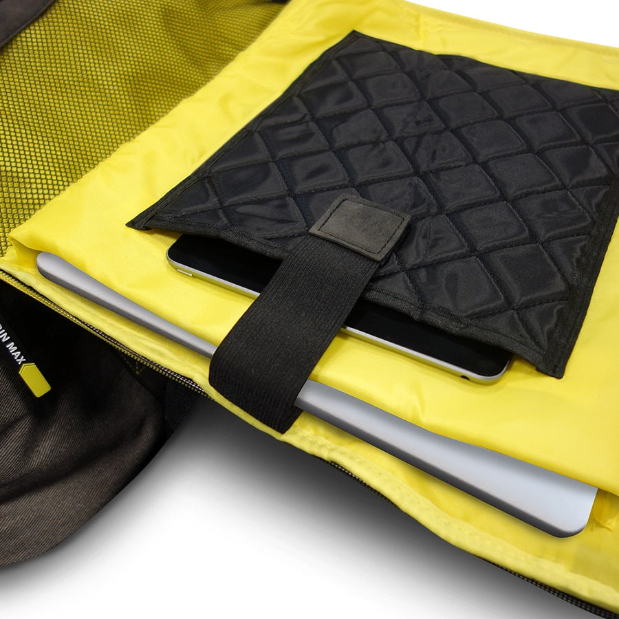 Cabin Max Manhattan Trolley Backpack Hybrid Cabin Bag 55x40x20cm (21x16x8") - Grey/Yellow