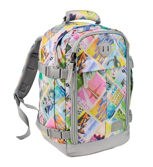 Cabin Max Metz 20L Stowaway 16x10x8" (40x25x20cm) Underseat Backpack (Postcards)