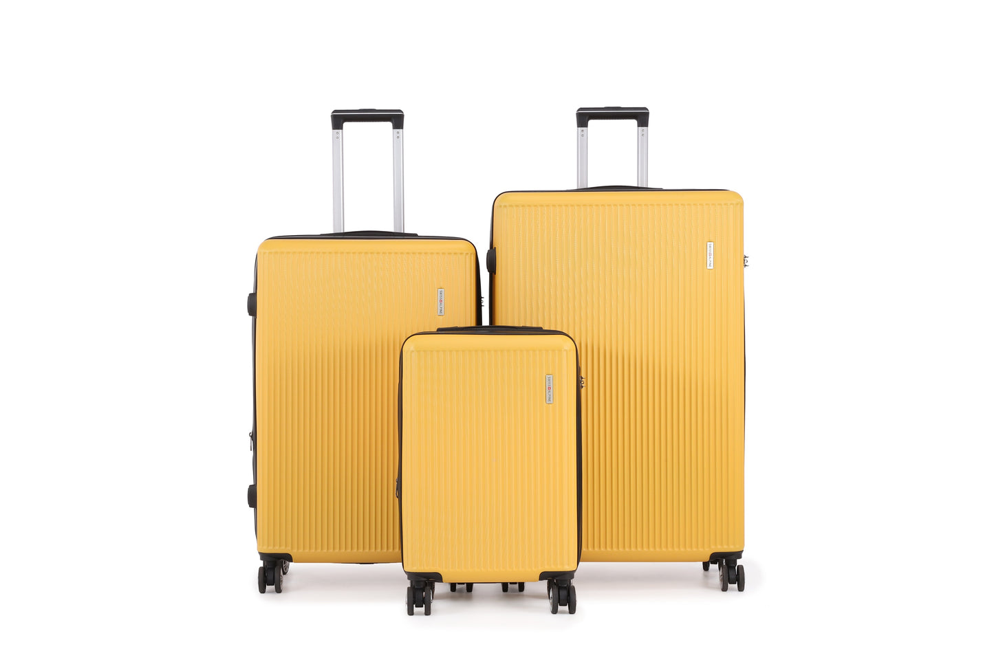 Swiss Alpine Hardside Expandable 4 pieces Spinner luggage set (32", 28", 24", 20") (Yellow)
