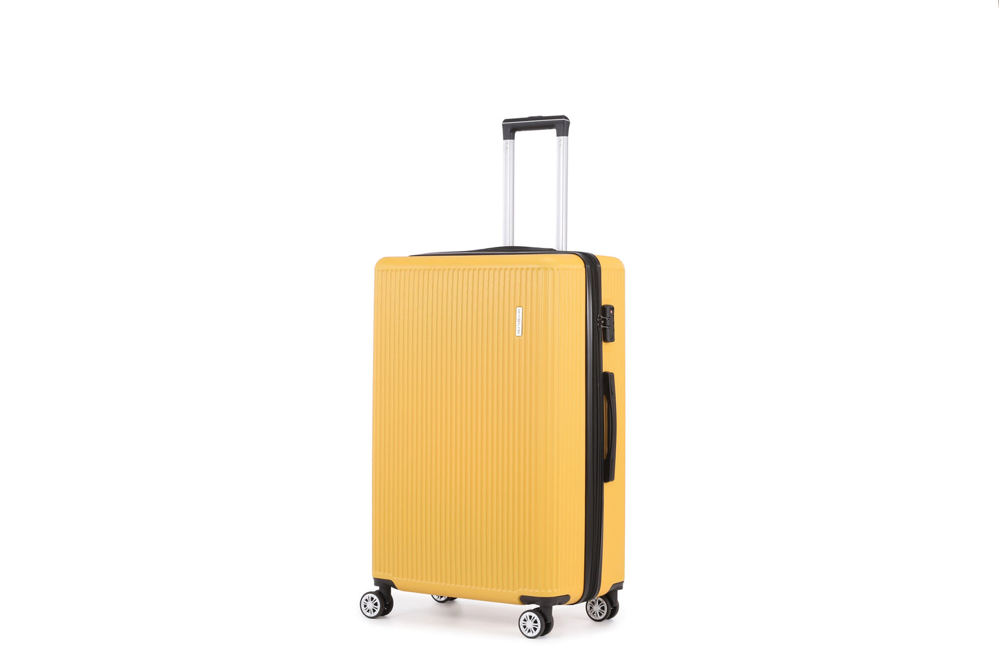 Swiss Alpine Hardside Expandable 4 pieces Spinner luggage set (32", 28", 24", 20") (Yellow)