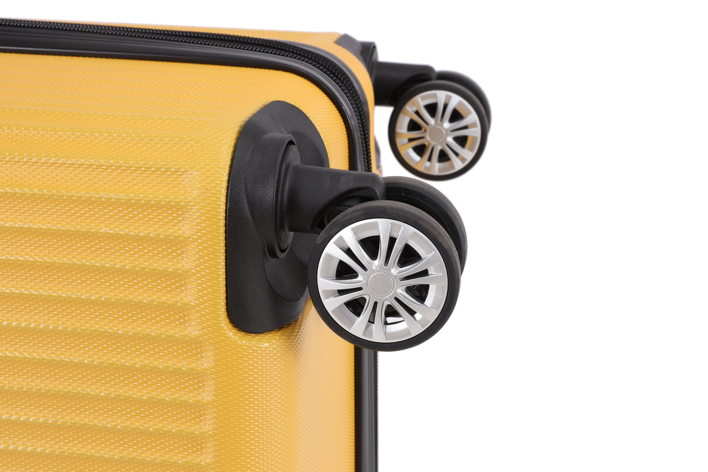 Swiss Alpine Hardside Expandable 4 pieces Spinner luggage set (32", 28", 24", 20") (Yellow)