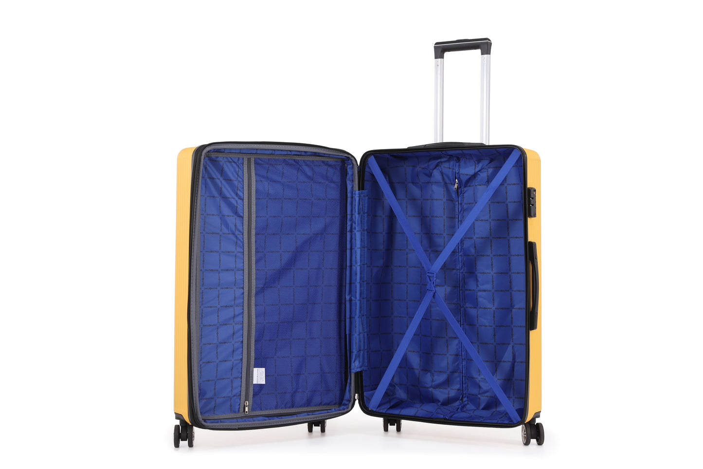 Swiss Alpine Hardside Expandable 4 pieces Spinner luggage set (32", 28", 24", 20") (Yellow)