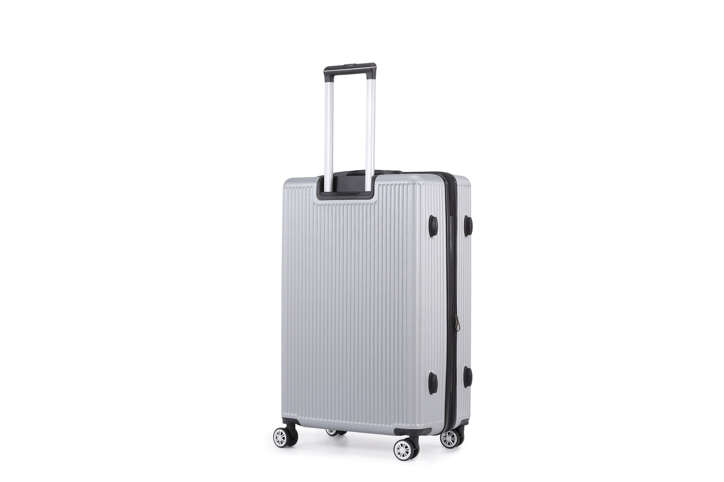 Swiss Alpine Hardside Expandable 4 pieces Spinner luggage set (32", 28", 24", 20") (Silver)