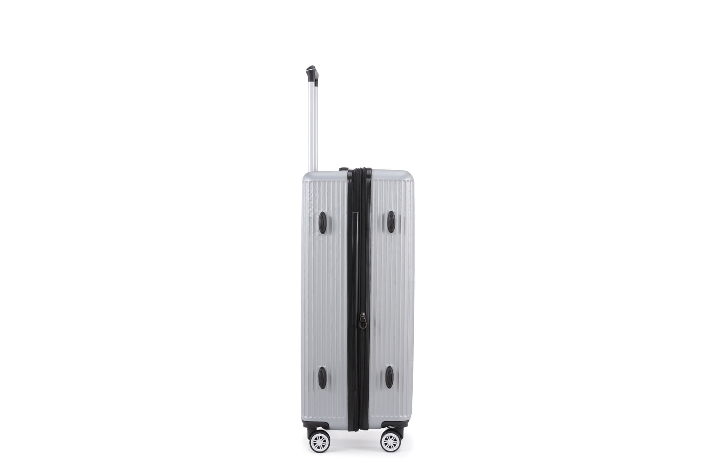 Swiss Alpine Hardside Expandable 4 pieces Spinner luggage set (32", 28", 24", 20") (Silver)