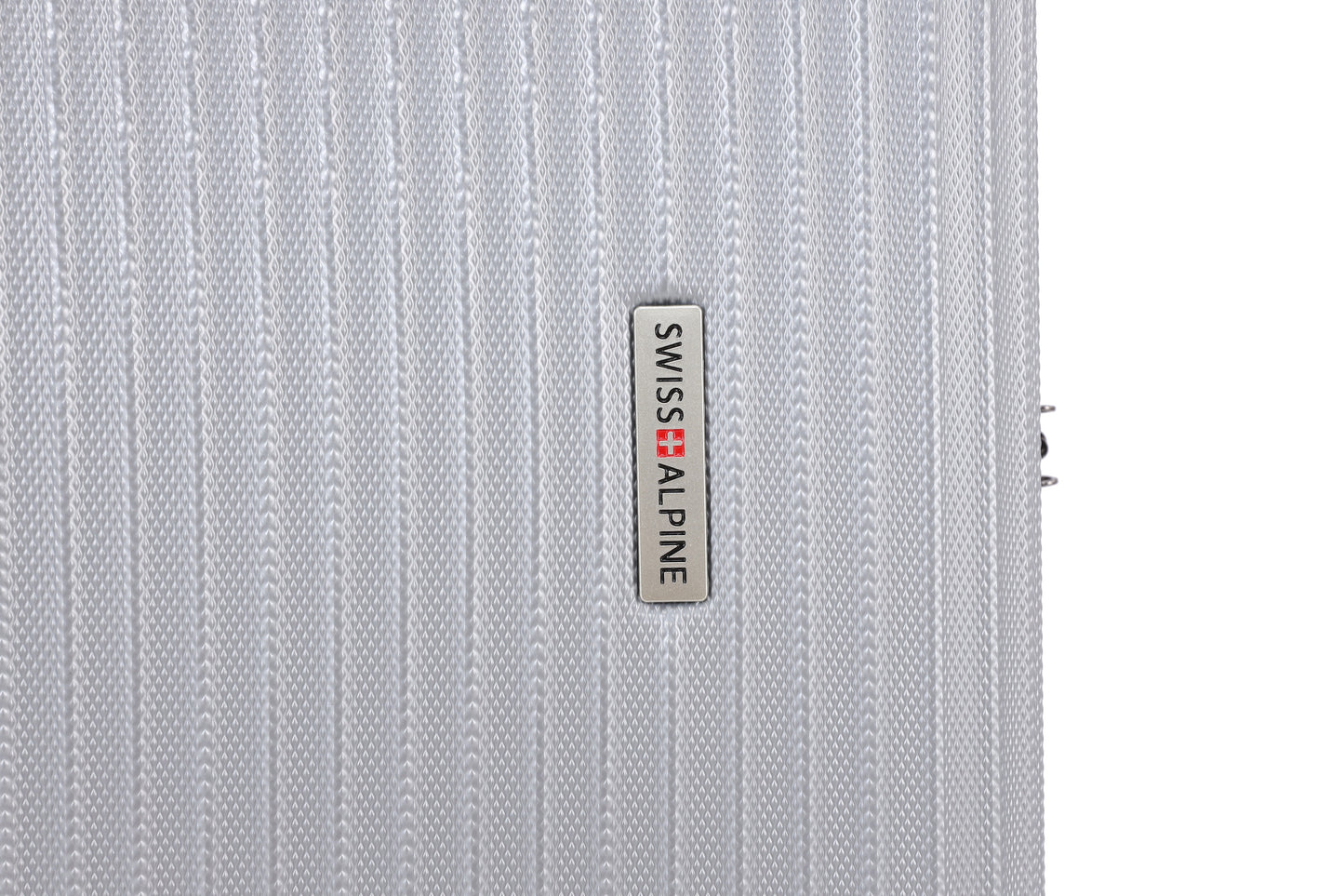 Swiss Alpine Hardside Expandable 4 pieces Spinner luggage set (32", 28", 24", 20") (Silver)