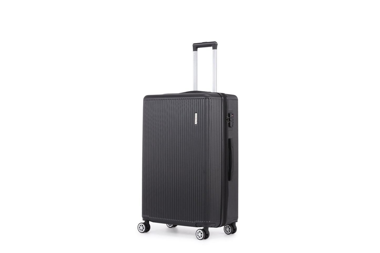 Swiss Alpine Hardside Expandable 4 pieces Spinner luggage set (32", 28", 24", 20") (Black)