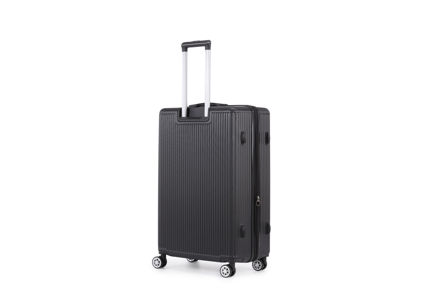 Swiss Alpine Hardside Expandable 4 pieces Spinner luggage set (32", 28", 24", 20") (Black)
