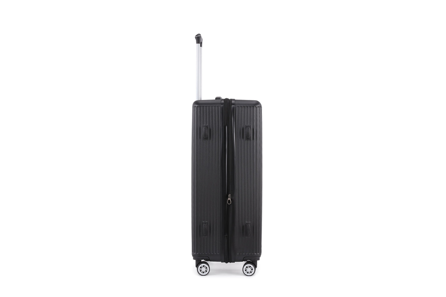 Swiss Alpine Hardside Expandable 4 pieces Spinner luggage set (32", 28", 24", 20") (Black)