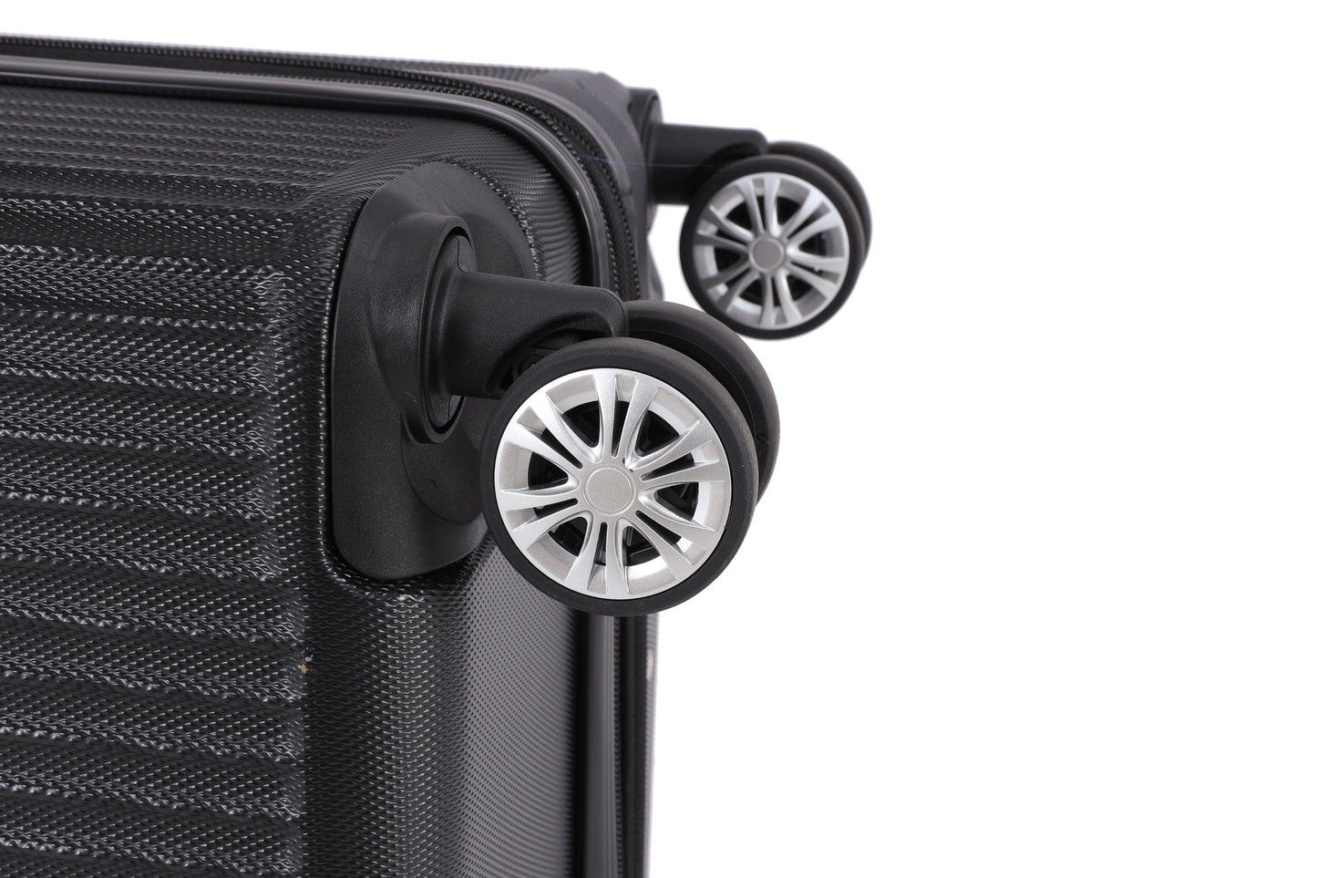 Swiss Alpine Hardside Expandable 4 pieces Spinner luggage set (32", 28", 24", 20") (Black)