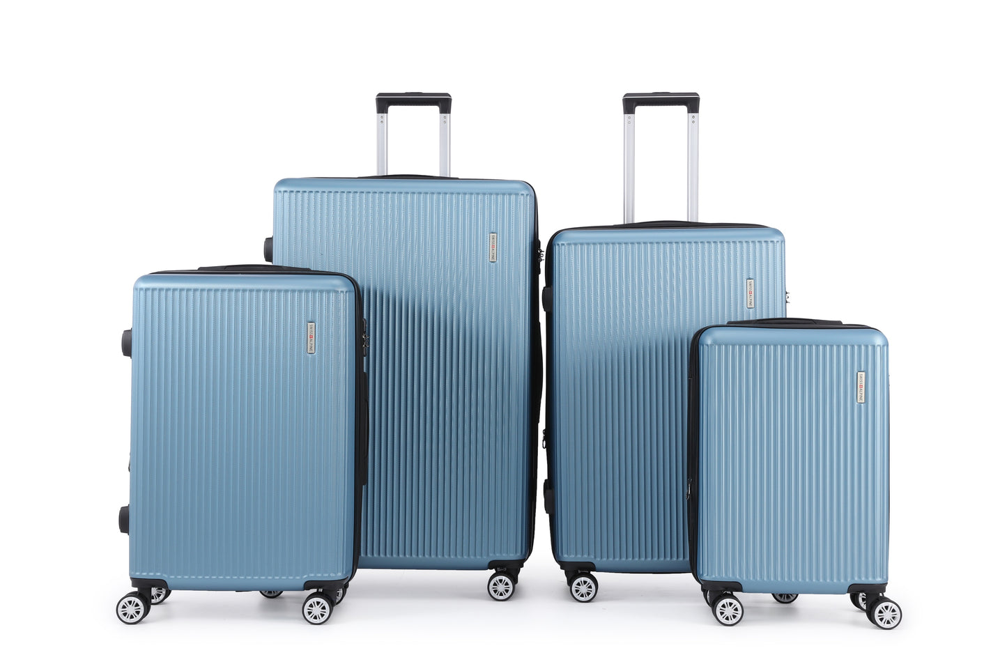 Swiss Alpine Hardside Expandable 4 pieces Spinner luggage set (32", 28", 24", 20") (Blue)