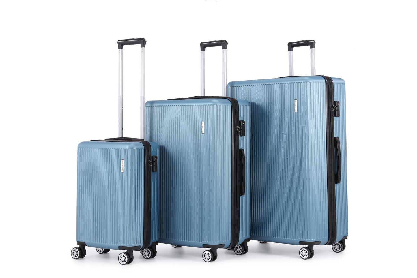 Swiss Alpine Hardside Expandable 4 pieces Spinner luggage set (32", 28", 24", 20") (Blue)