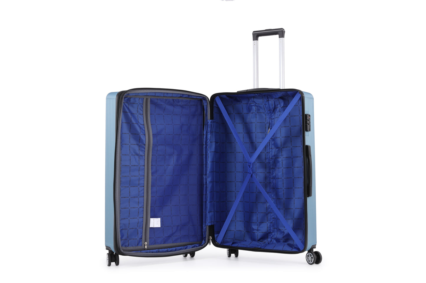 Swiss Alpine Hardside Expandable 4 pieces Spinner luggage set (32", 28", 24", 20") (Blue)