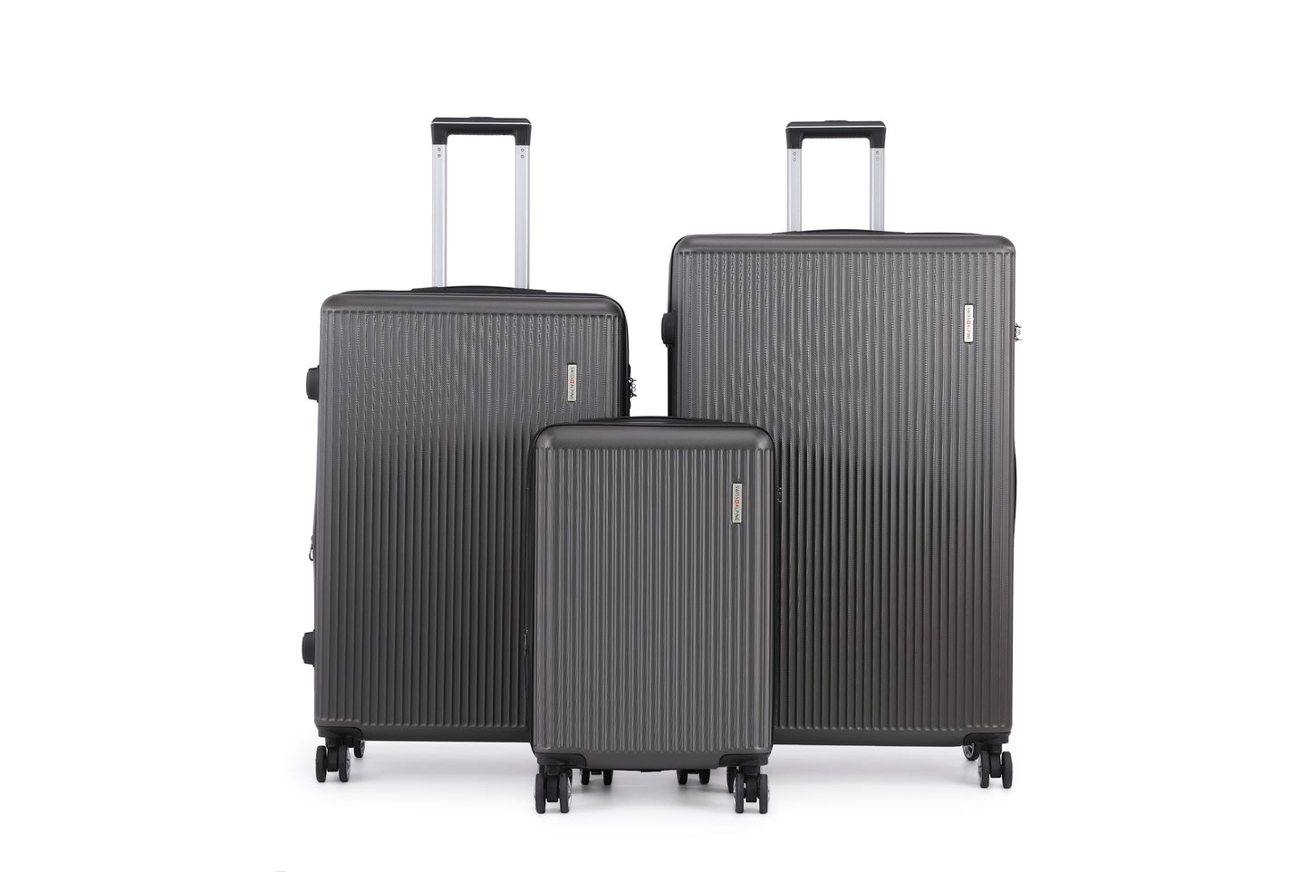 Swiss Alpine Hardside Expandable 4 pieces Spinner luggage set (32", 28", 24", 20") (GREY)