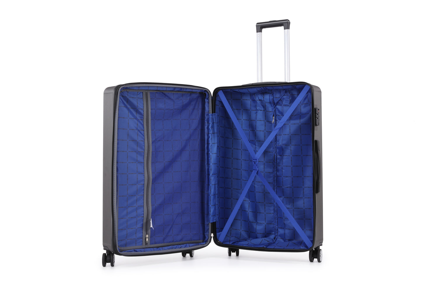 Swiss Alpine Hardside Expandable 4 pieces Spinner luggage set (32", 28", 24", 20") (GREY)