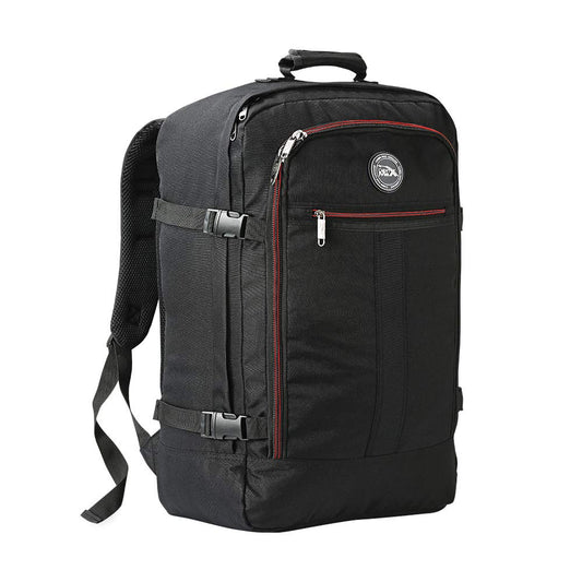 Cabin Max Metz 44L 22x16x8" (55x40x20cm) Cabin Backpack (Black Red)